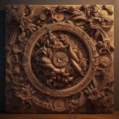 Patterns and decorations stl render 2 3d model